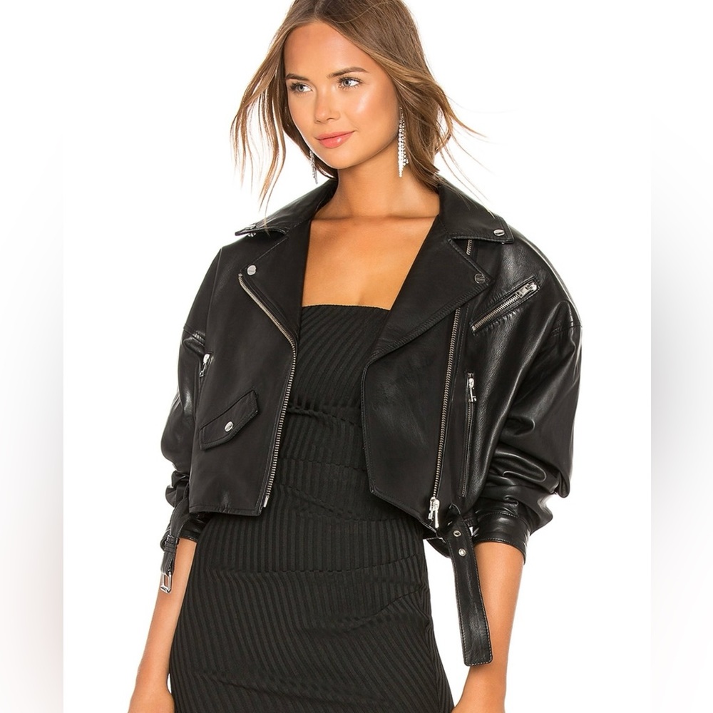 LAMARQUE Dylan Leather Jacket in Black XS - basically NWOT